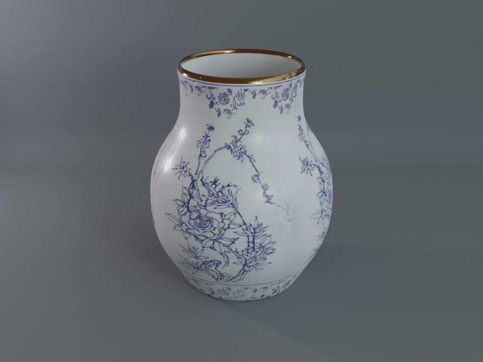 Chinese Jar A Low-poly 3D model_6