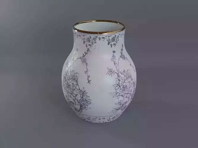 Chinese Jar A Low-poly 3D model