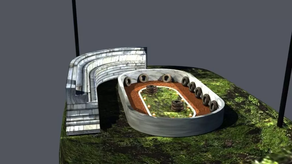 Drifting car Race Track Free 3D model