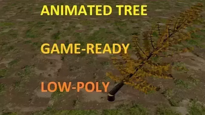 Animated Tree Low-poly 3D model