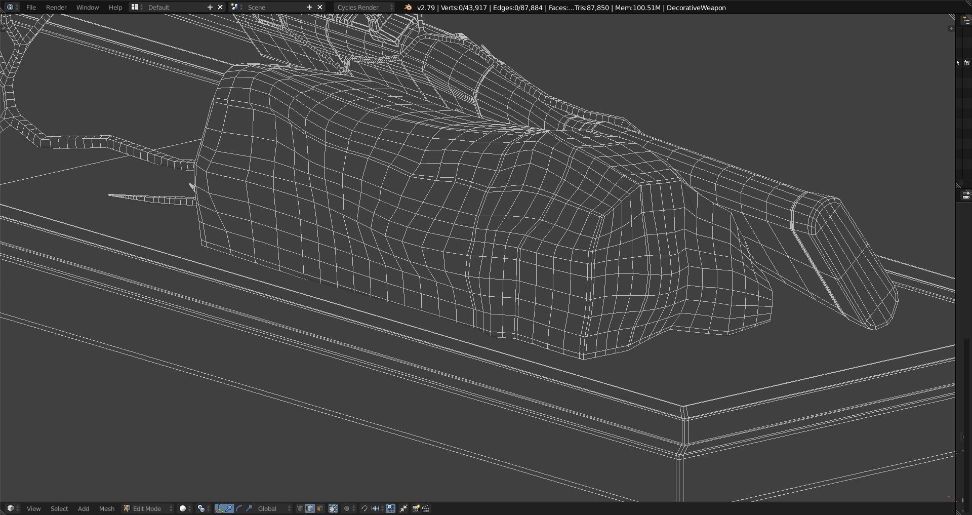 Decorative Weapon - Humanity And Its Values Free 3D model_34