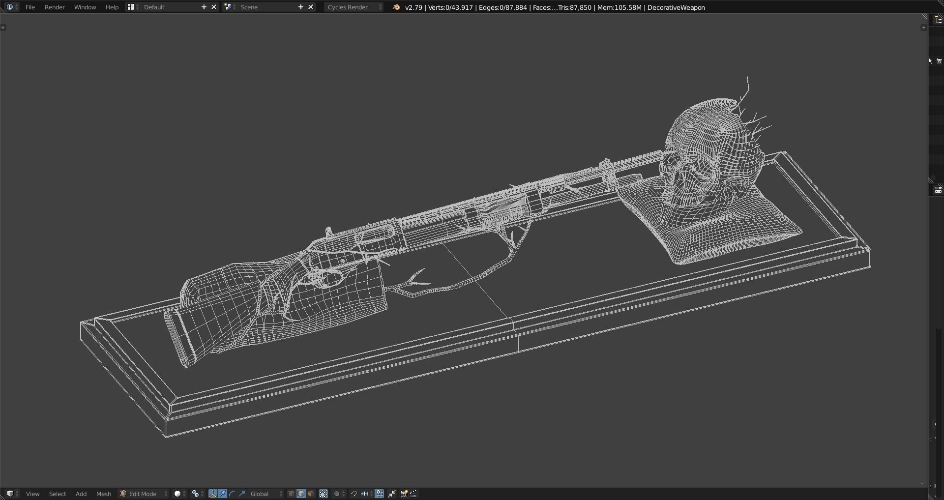 Decorative Weapon - Humanity And Its Values Free 3D model_26