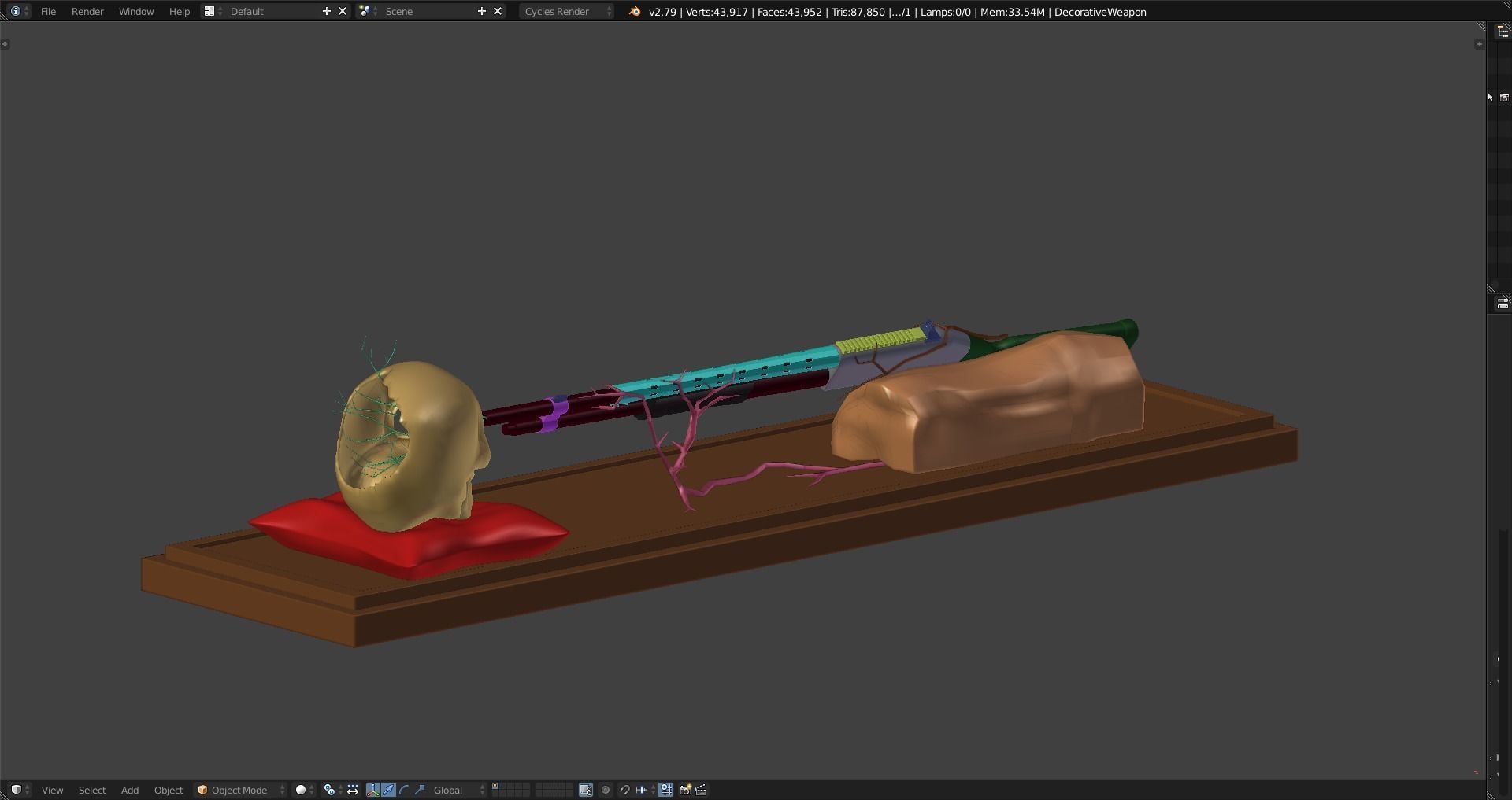 Decorative Weapon - Humanity And Its Values Free 3D model_24