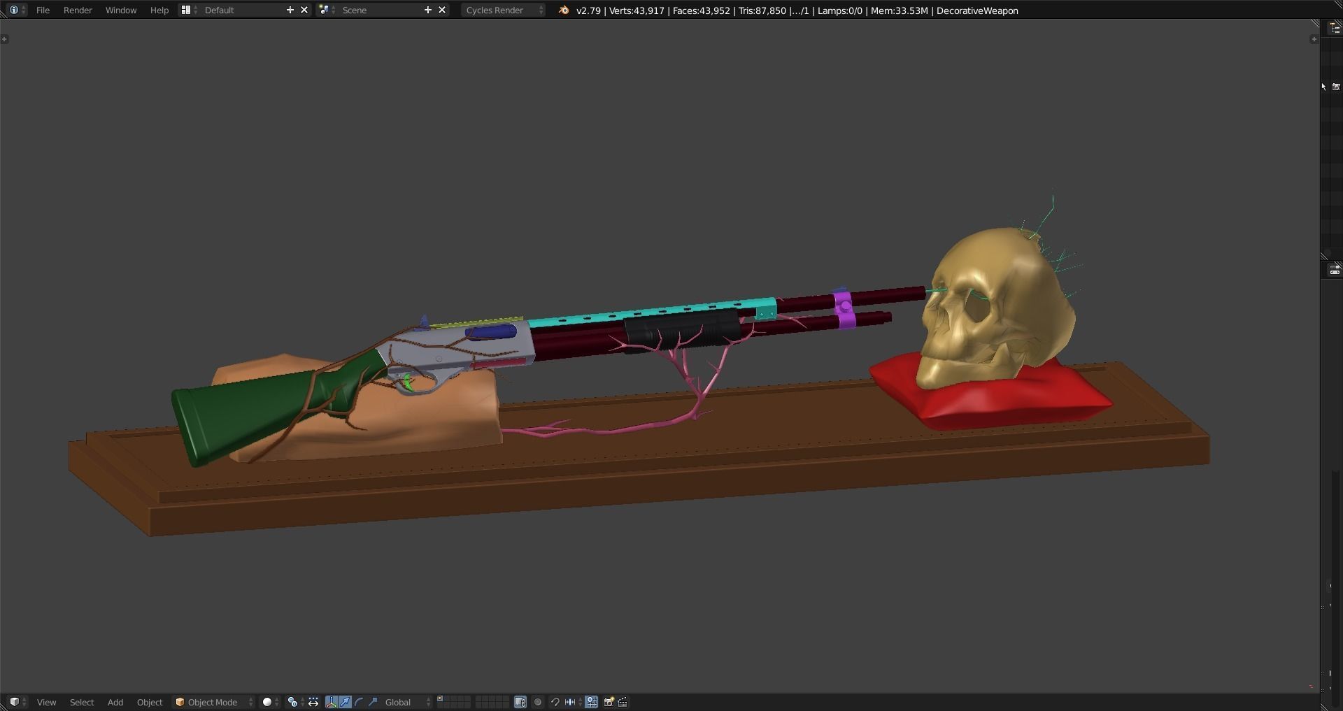 Decorative Weapon - Humanity And Its Values Free 3D model_35