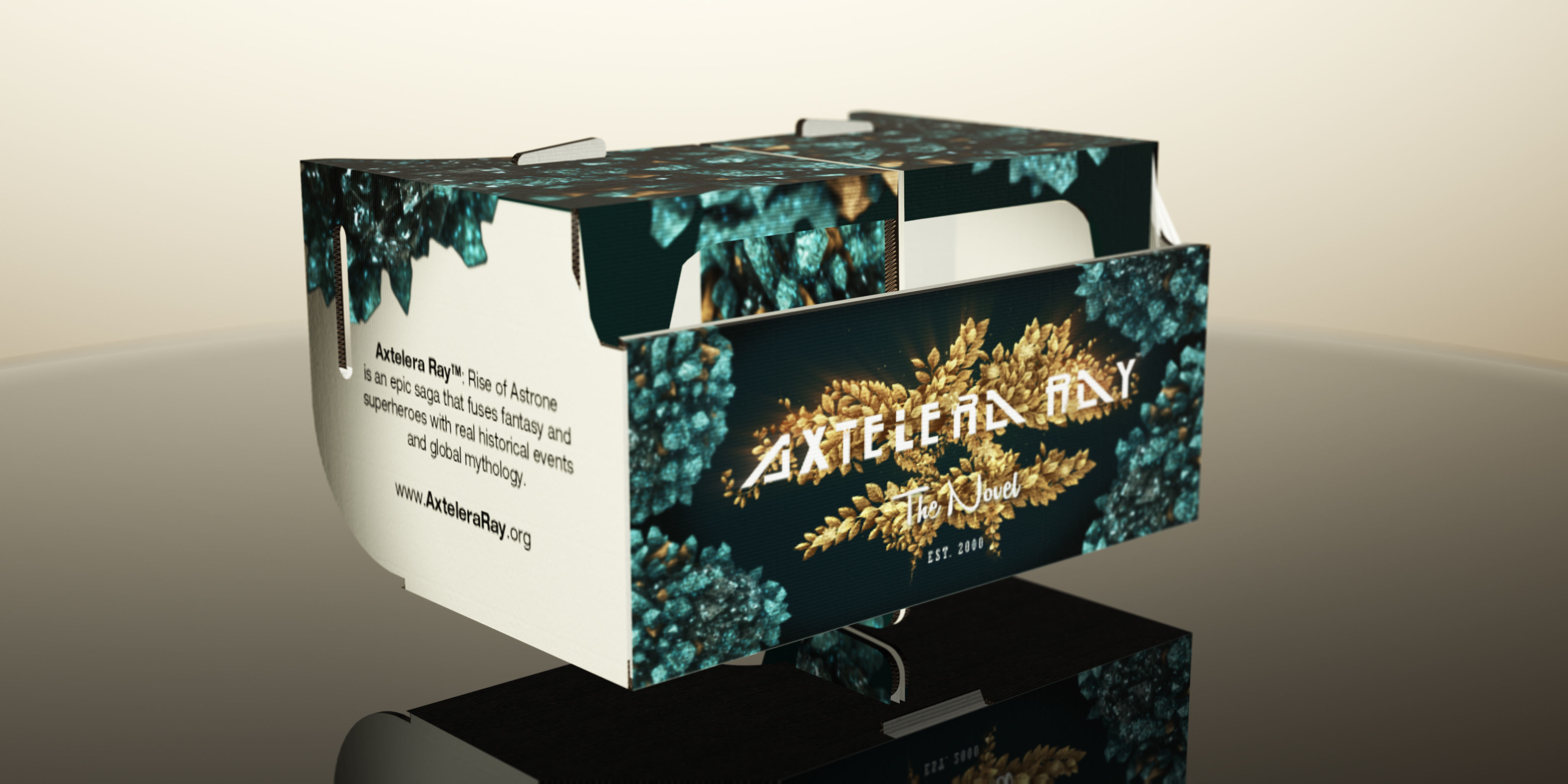 Cardboard VR headset - Rigged - Animated - Textured Low-poly 3D model_2