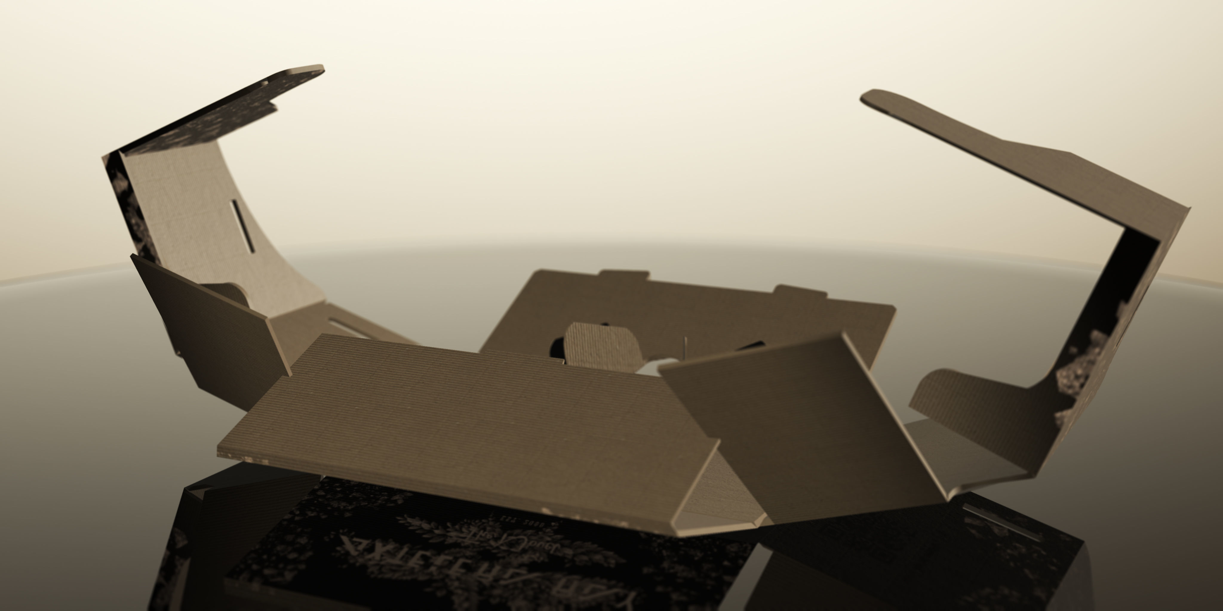 Cardboard VR headset - Rigged - Animated - Textured Low-poly 3D model_6