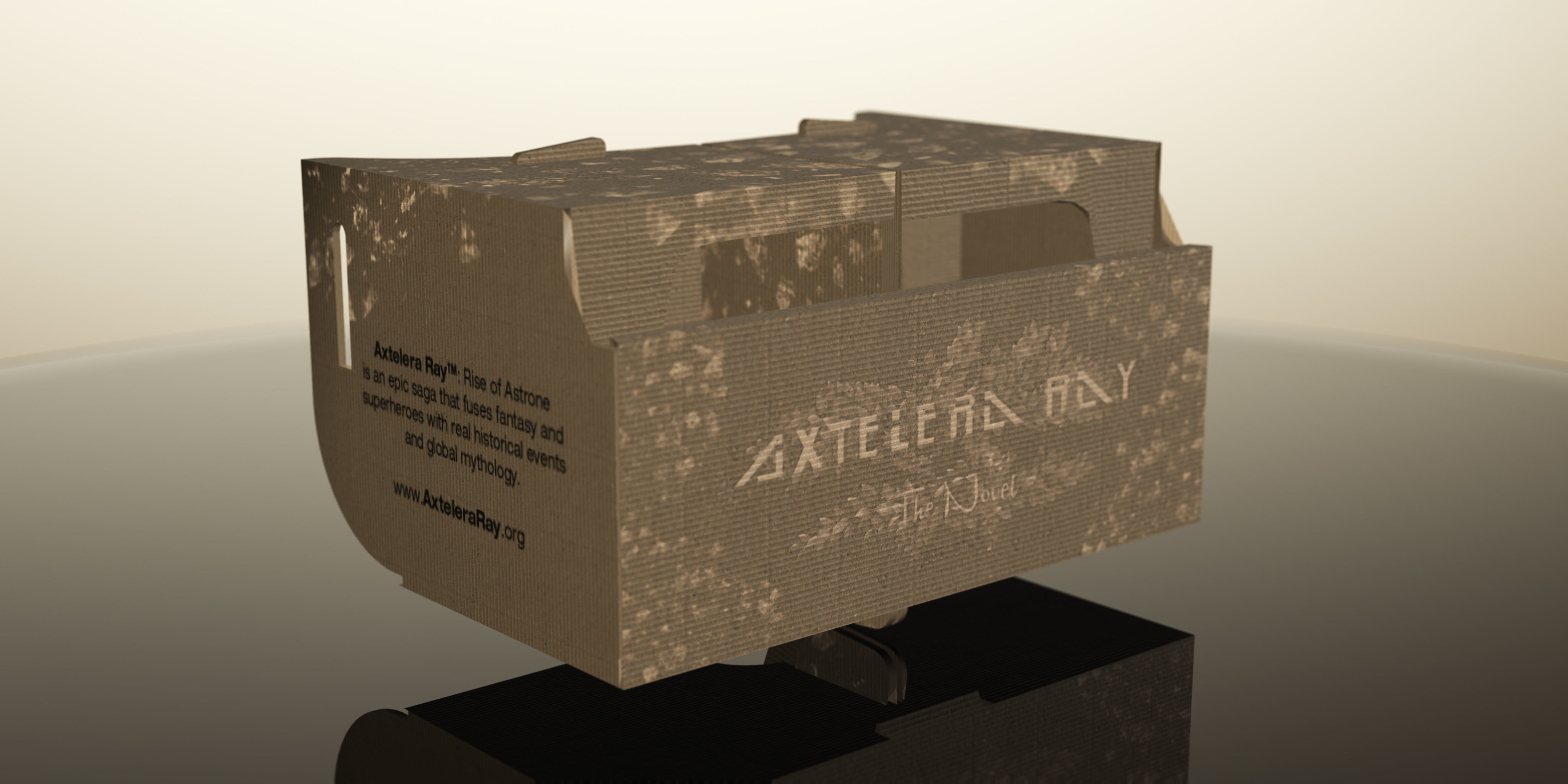Cardboard VR headset - Rigged - Animated - Textured Low-poly 3D model_1