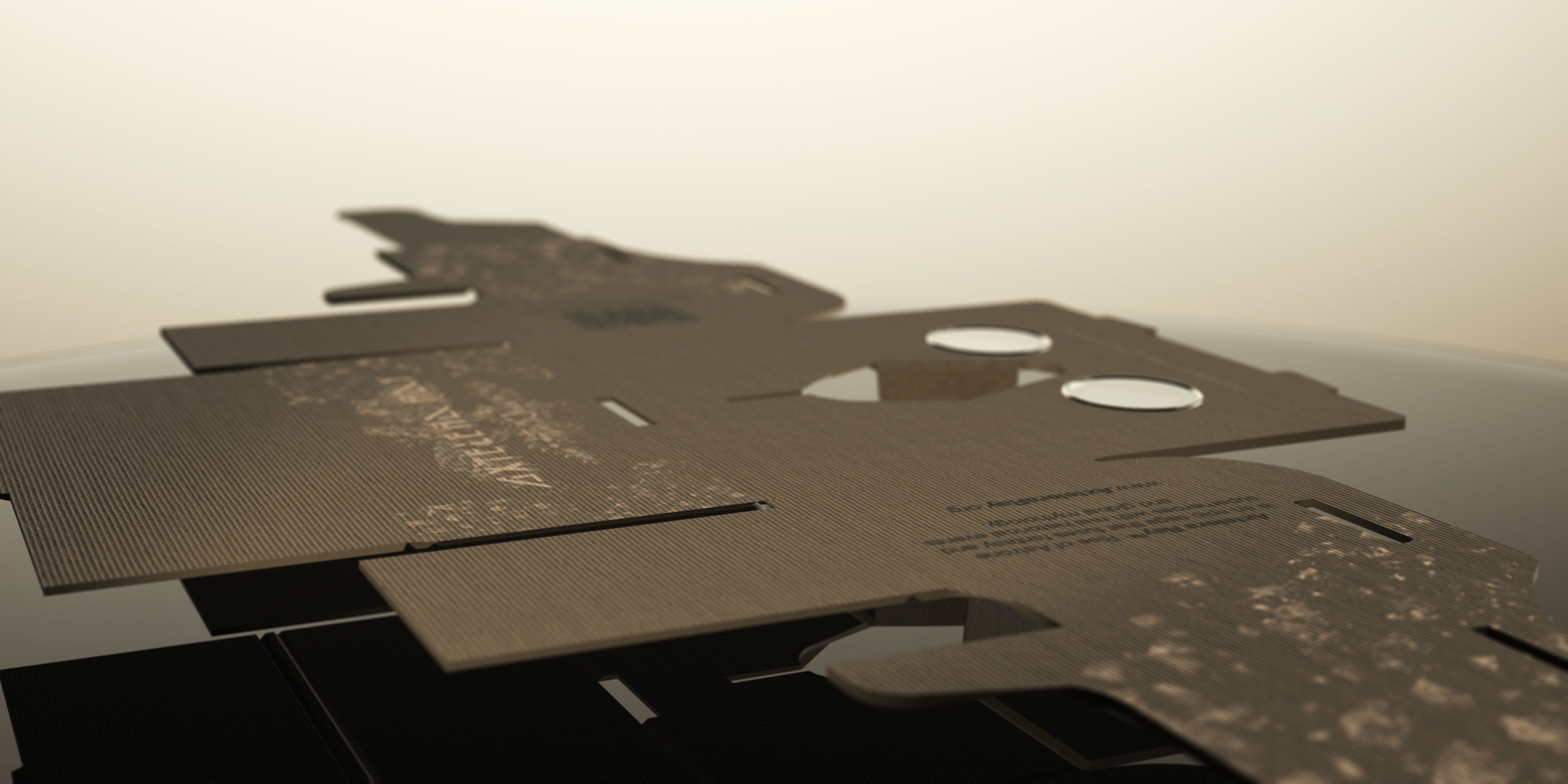 Cardboard VR headset - Rigged - Animated - Textured Low-poly 3D model_7