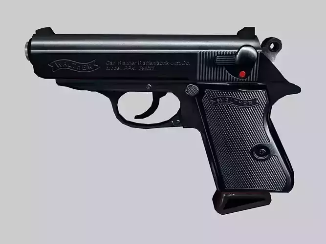 Walther PPK Low-poly 3D model