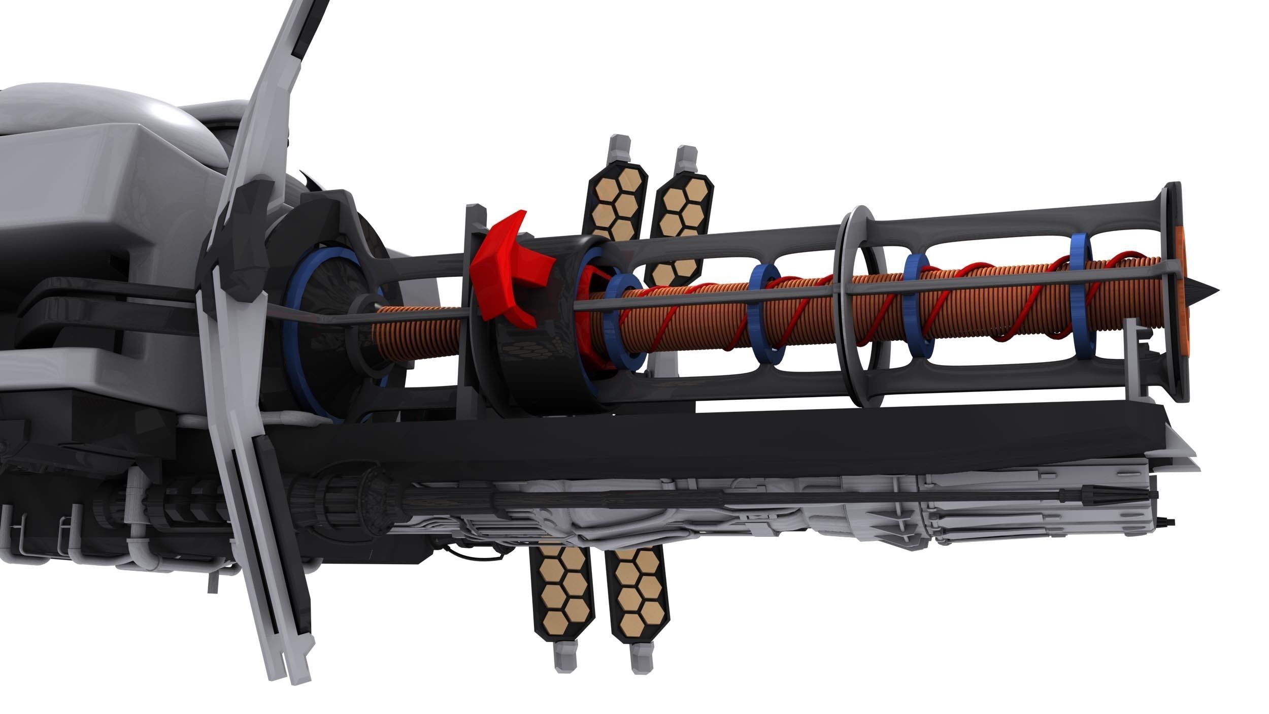 Sci-Fi Energy Gun Free 3D model_2