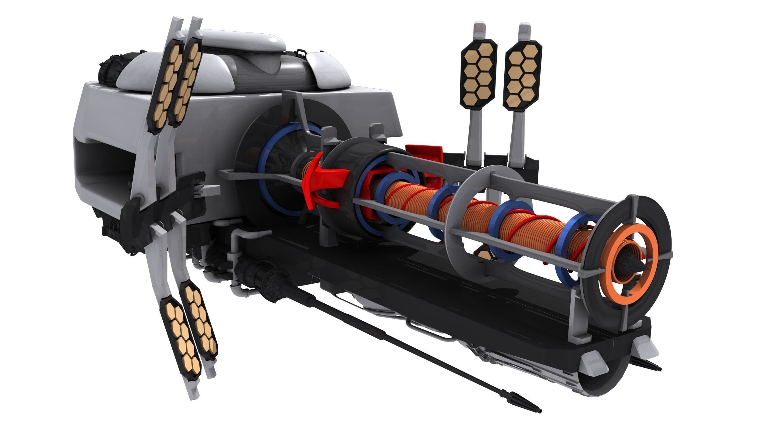 Sci-Fi Energy Gun Free 3D model_4