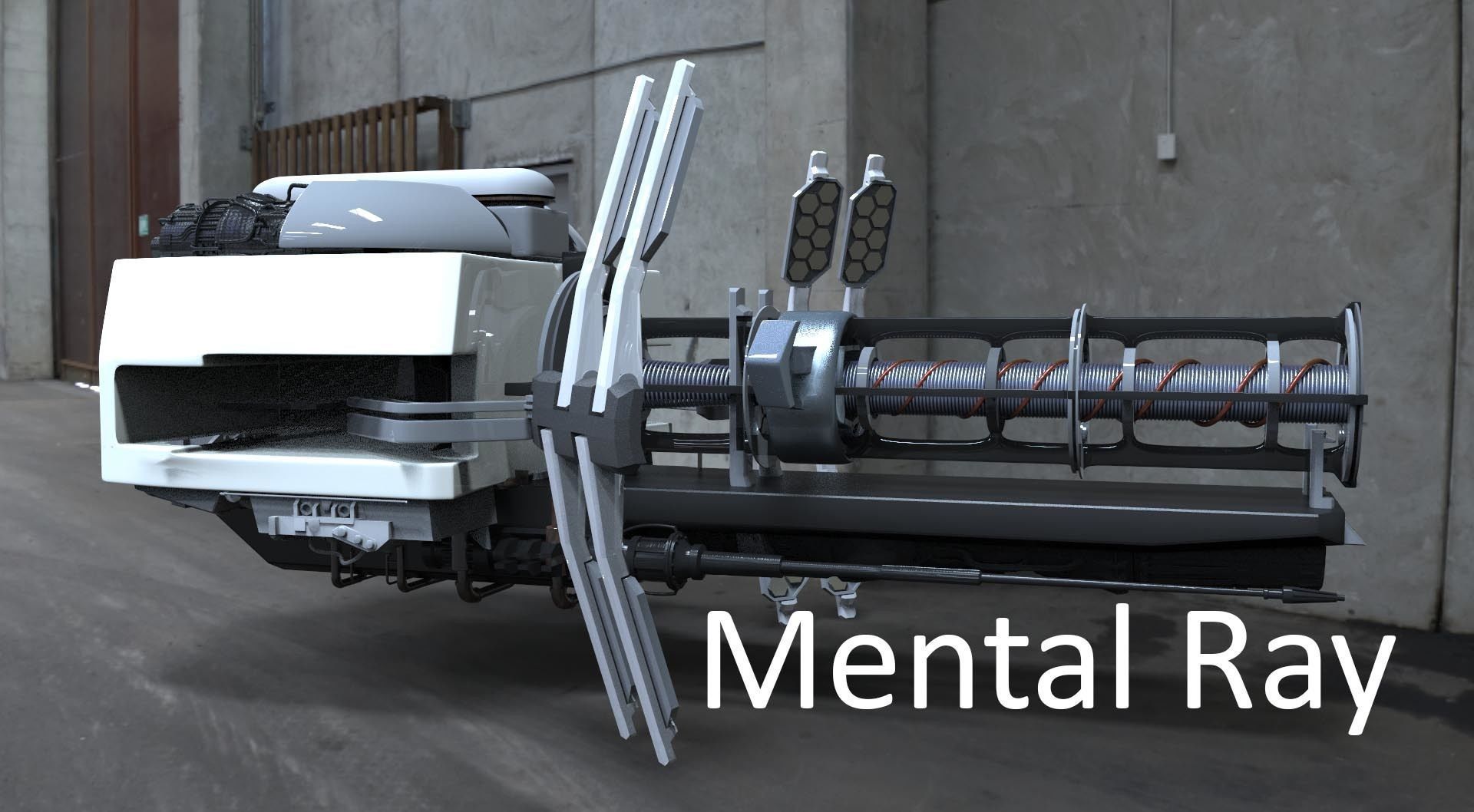 Sci-Fi Energy Gun Free 3D model_8