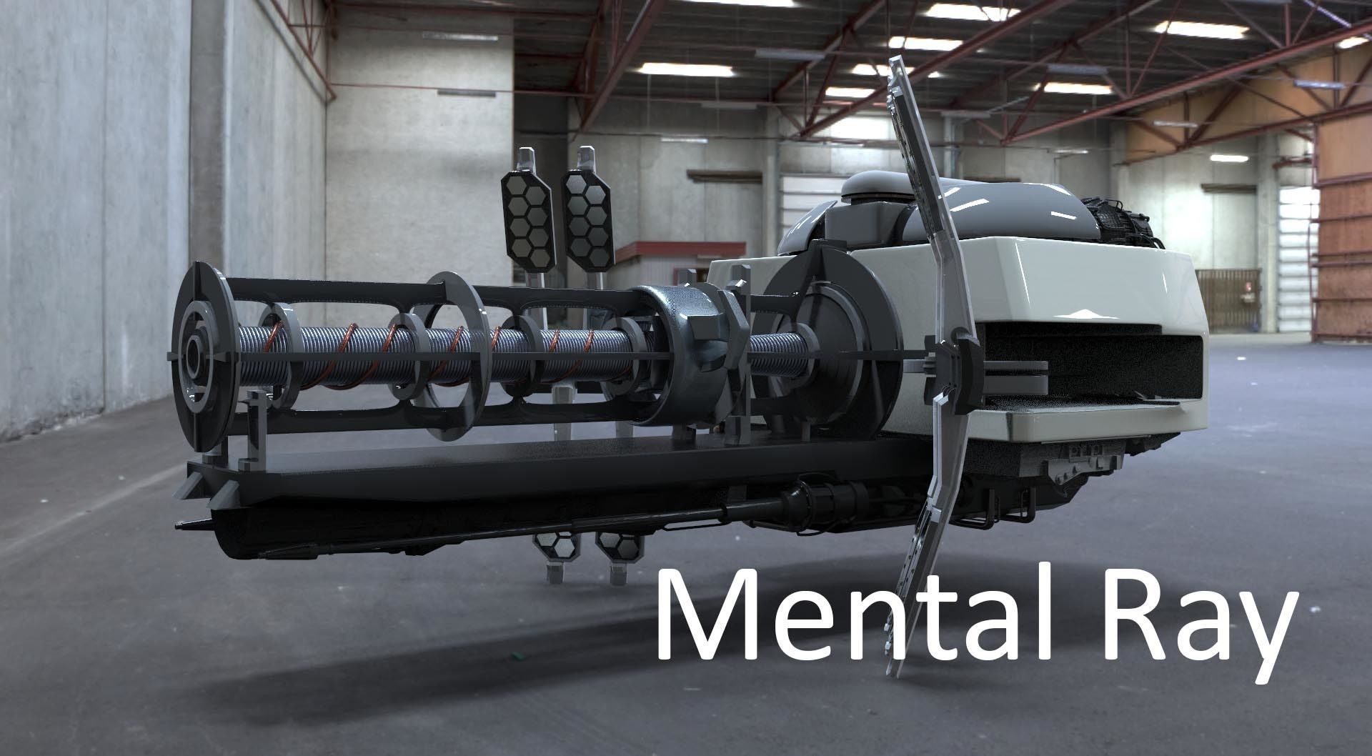 Sci-Fi Energy Gun Free 3D model_7