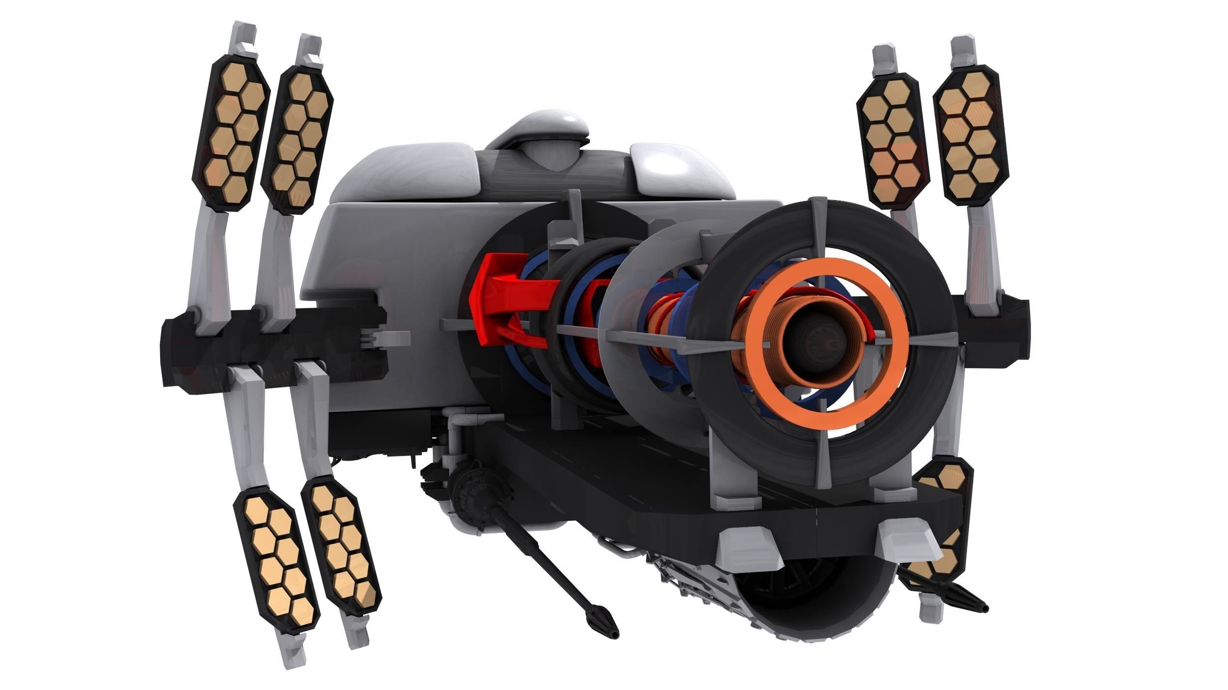 Sci-Fi Energy Gun Free 3D model_3