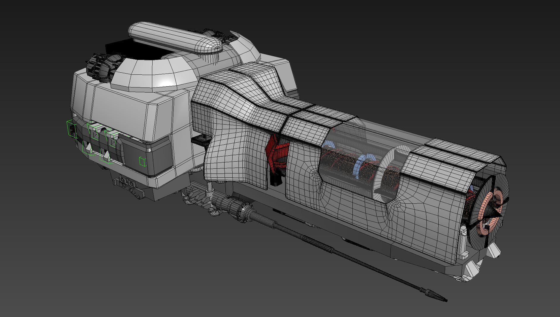 Sci-Fi Energy Gun Free 3D model_10