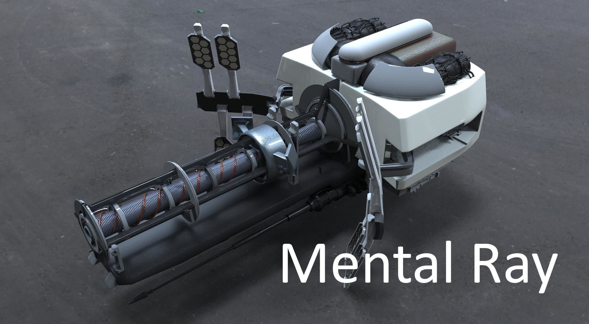 Sci-Fi Energy Gun Free 3D model_9