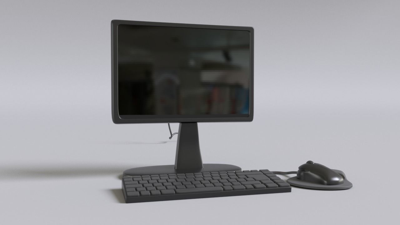Call Center Station - Office Low-poly 3D model_5