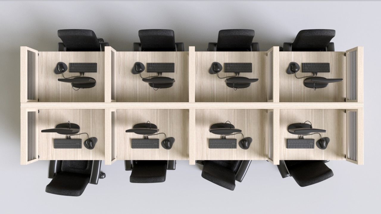 Call Center Station - Office Low-poly 3D model_4