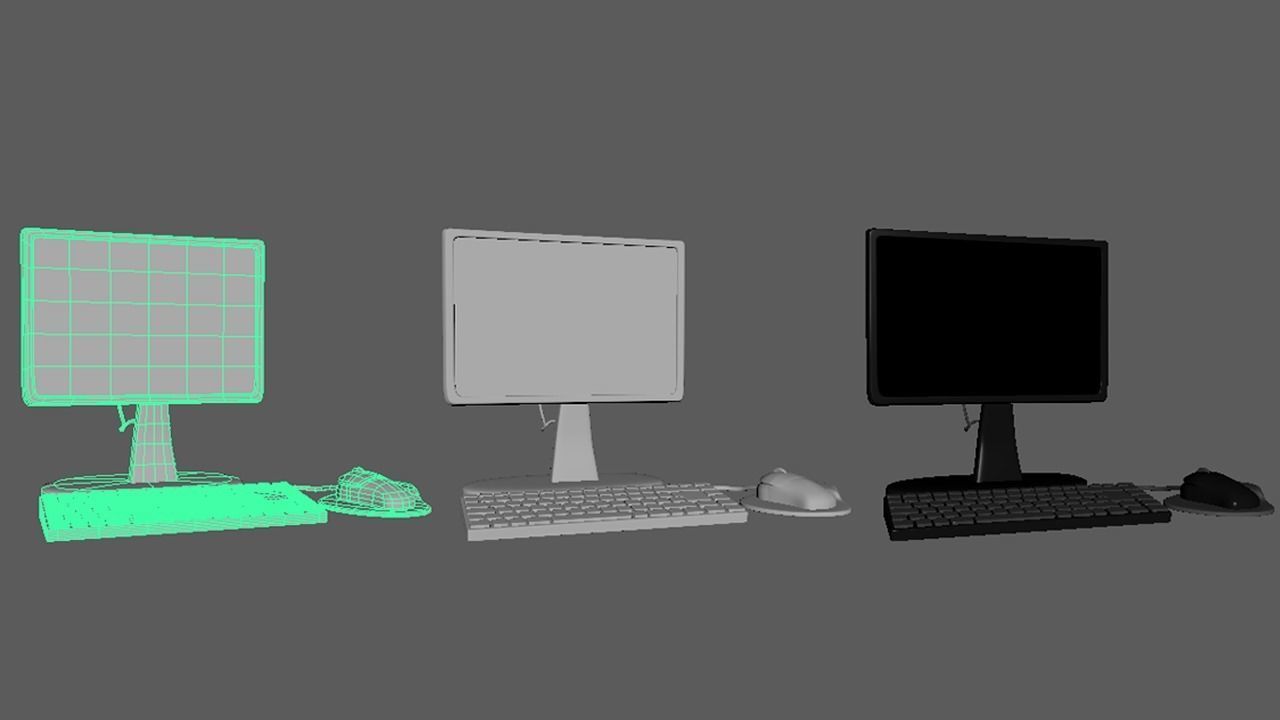 Call Center Station - Office Low-poly 3D model_6