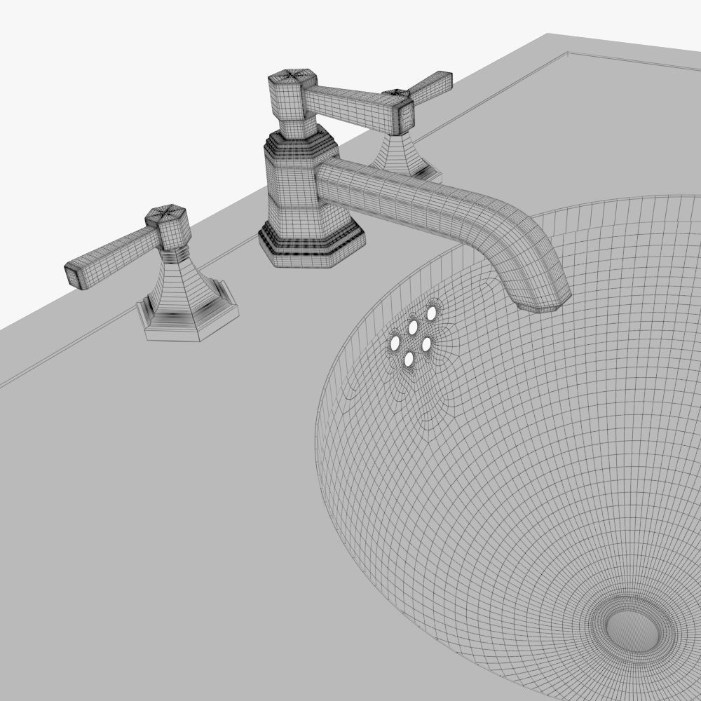 Kallista - For Town by Michael S Smith Console Table 3D model_5