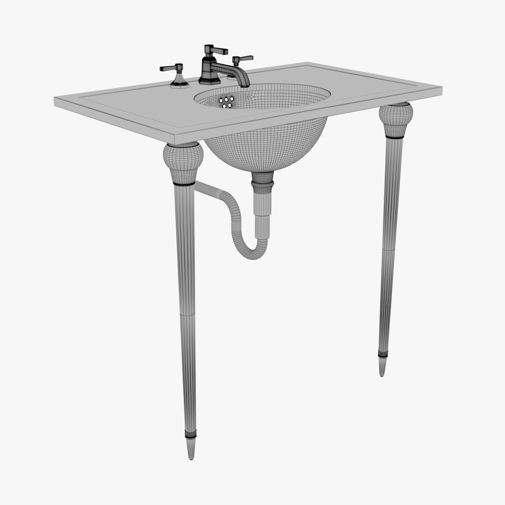 Kallista - For Town by Michael S Smith Console Table 3D model_4