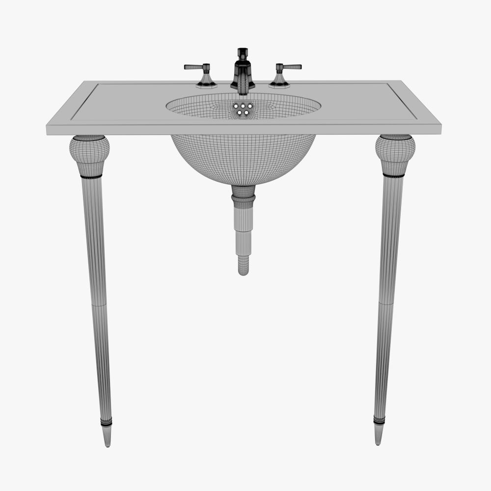 Kallista - For Town by Michael S Smith Console Table 3D model_3