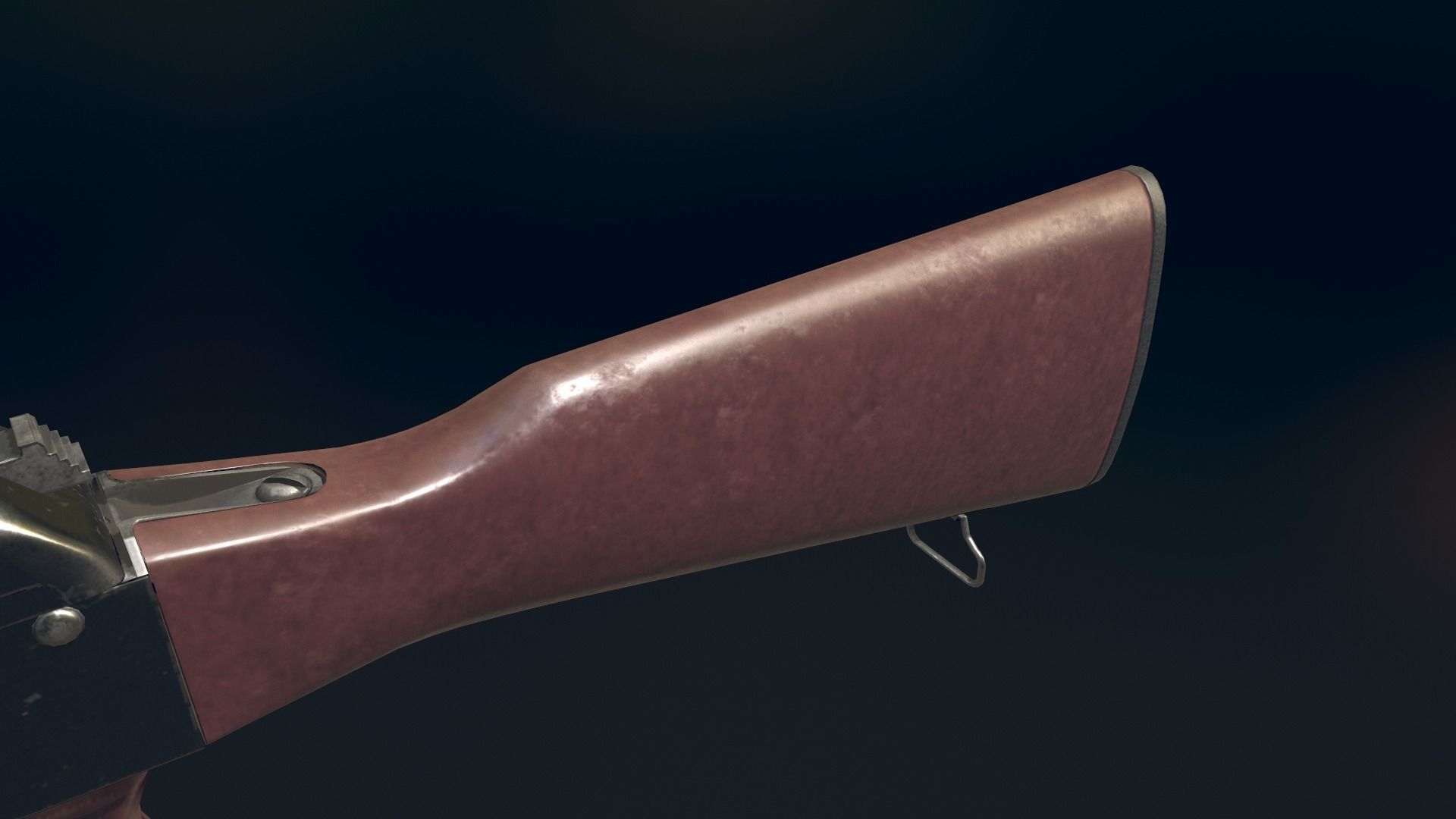 AKM Automatic Rifle equipped with GL25 Low-poly 3D model_12