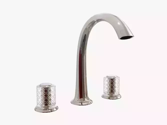 Kallista - Script Sink Faucet Arch Spout Saint-Louis Crystal