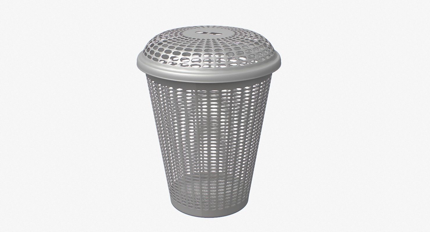 Laundry Basket V1 Low-poly 3D model_8