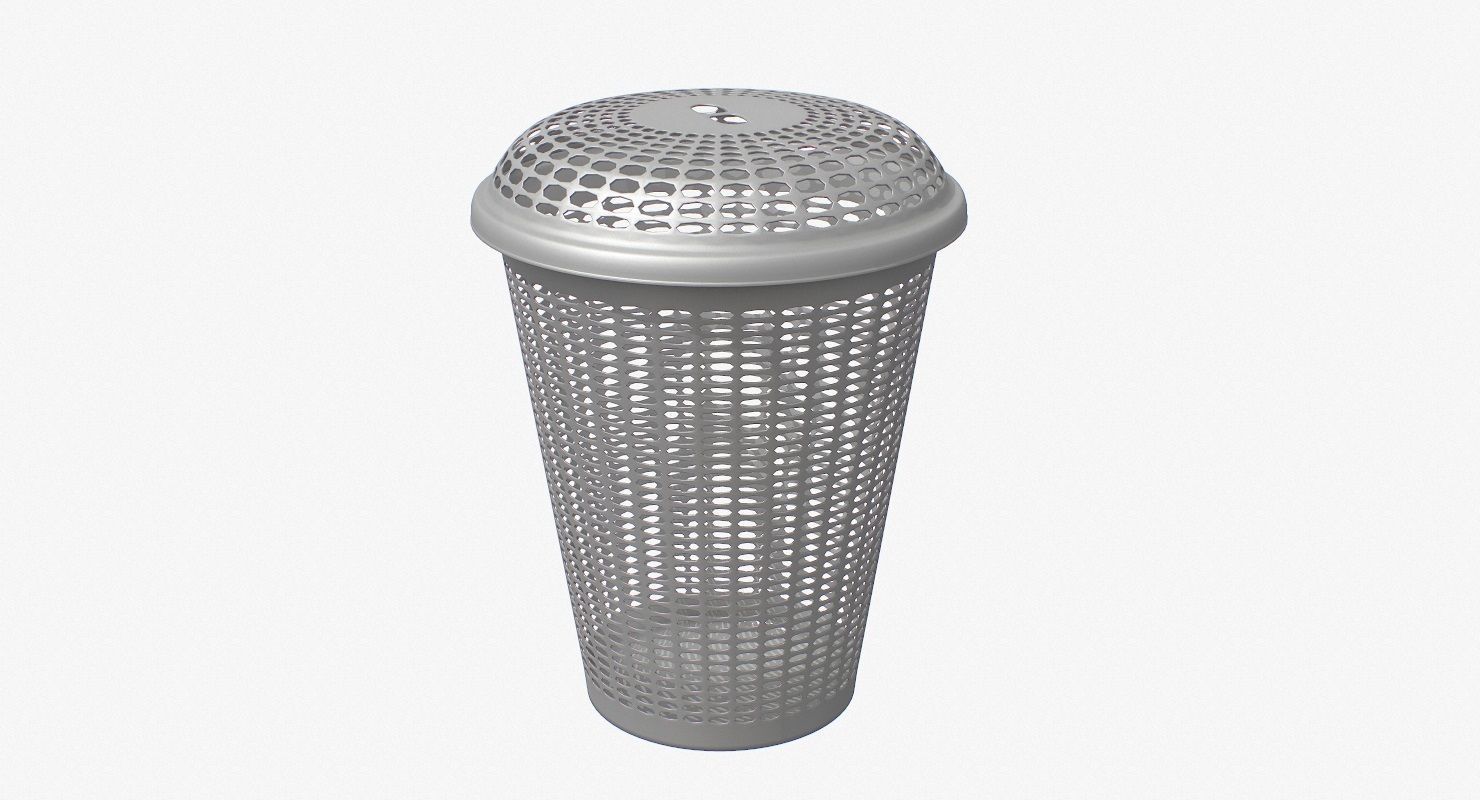 Laundry Basket V1 Low-poly 3D model_3