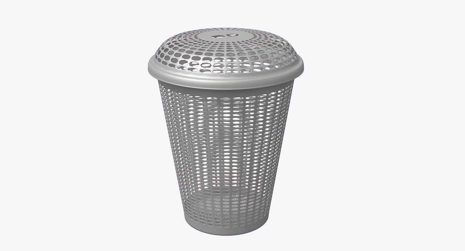 Laundry Basket V1 Low-poly 3D model_5