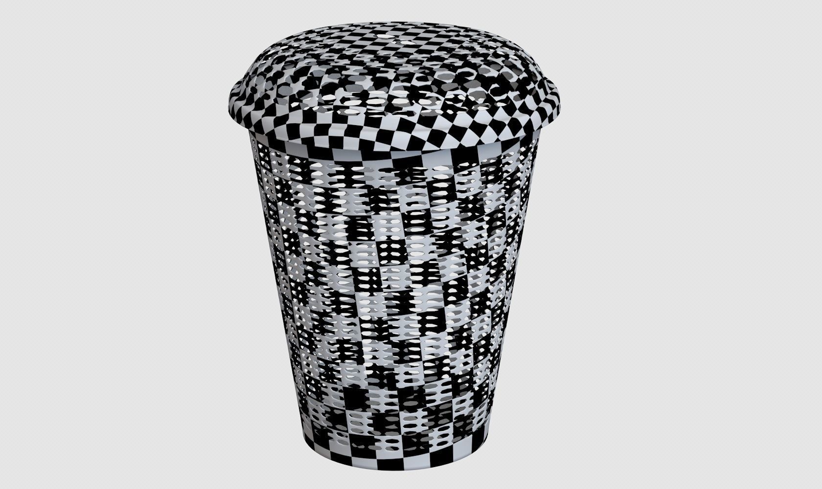 Laundry Basket V1 Low-poly 3D model_12