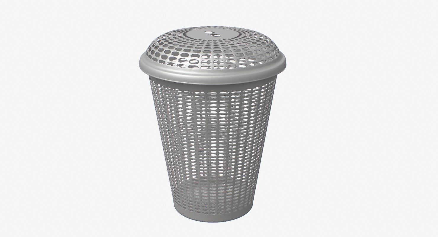 Laundry Basket V1 Low-poly 3D model_7