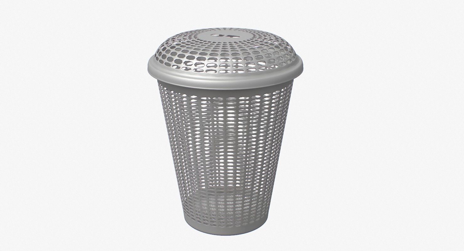 Laundry Basket V1 Low-poly 3D model_4
