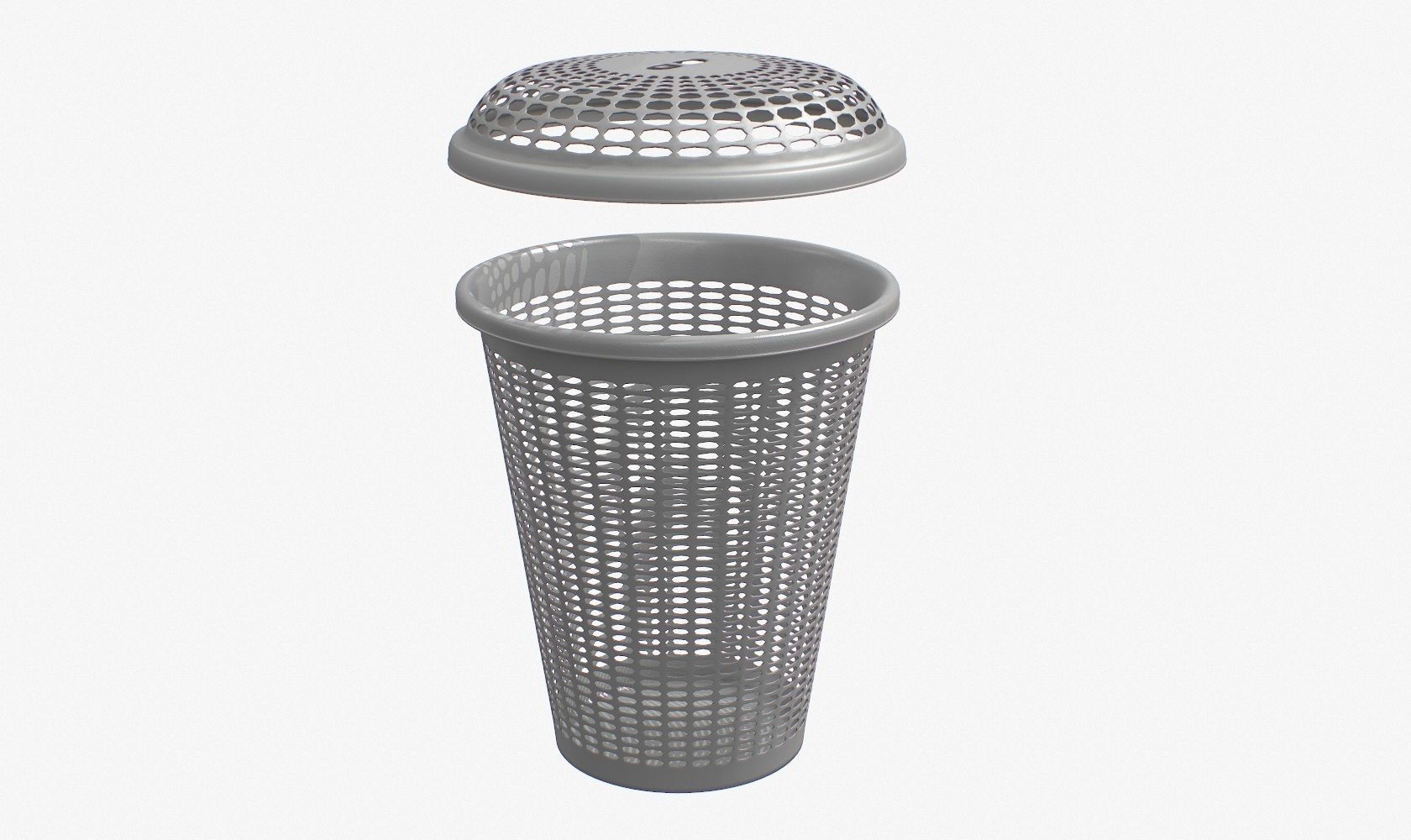 Laundry Basket V1 Low-poly 3D model_1