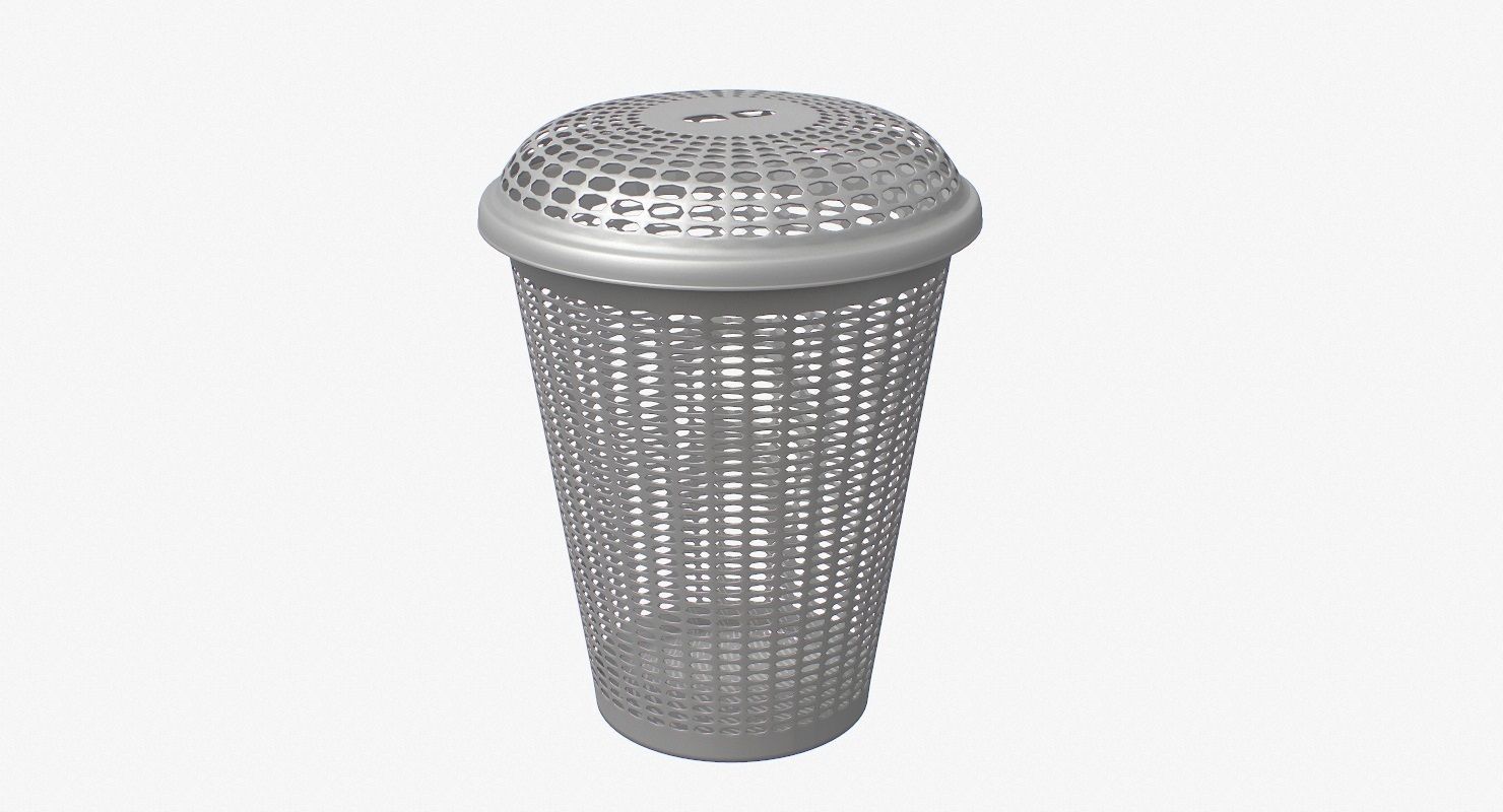 Laundry Basket V1 Low-poly 3D model_9