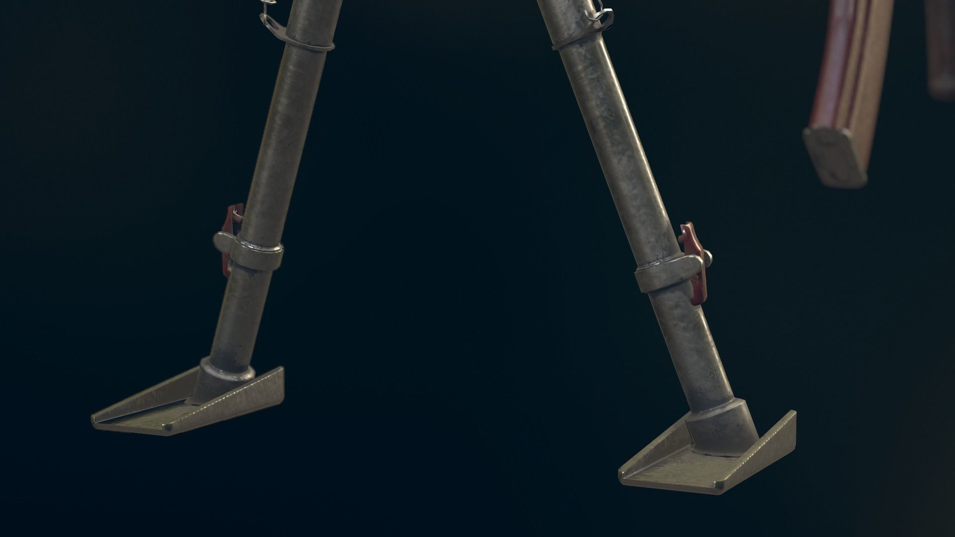 RPK Automatic Rifle equipped with  GL25 and bipod Low-poly 3D model_9