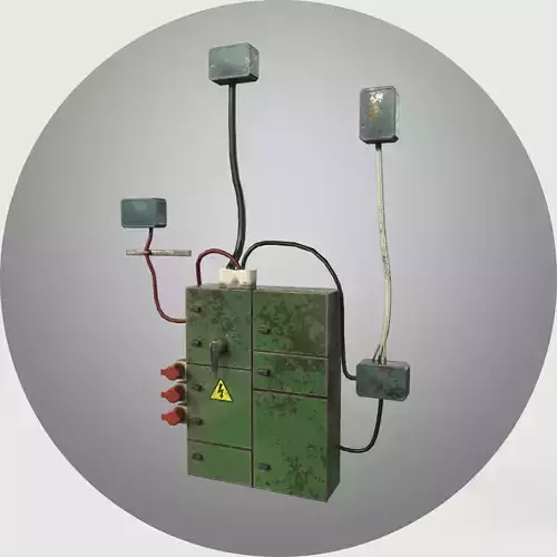 Multi Game Engine AAA Quality PBR Asset - Old Fuse Box Low-poly 3D model
