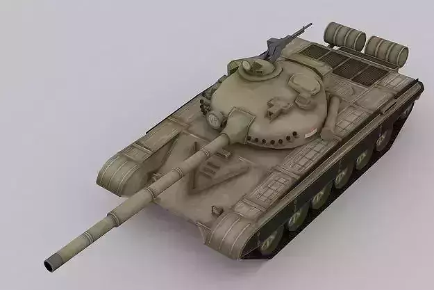 low poly iraqi t72 