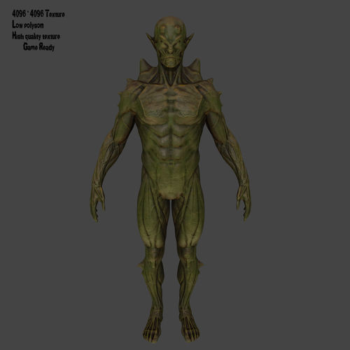 monster humanoid Low-poly 3D model