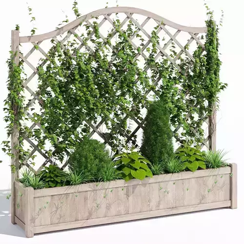 Oxford wooden trellis planter