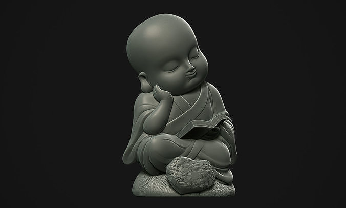 Reading Buddha 3D print model