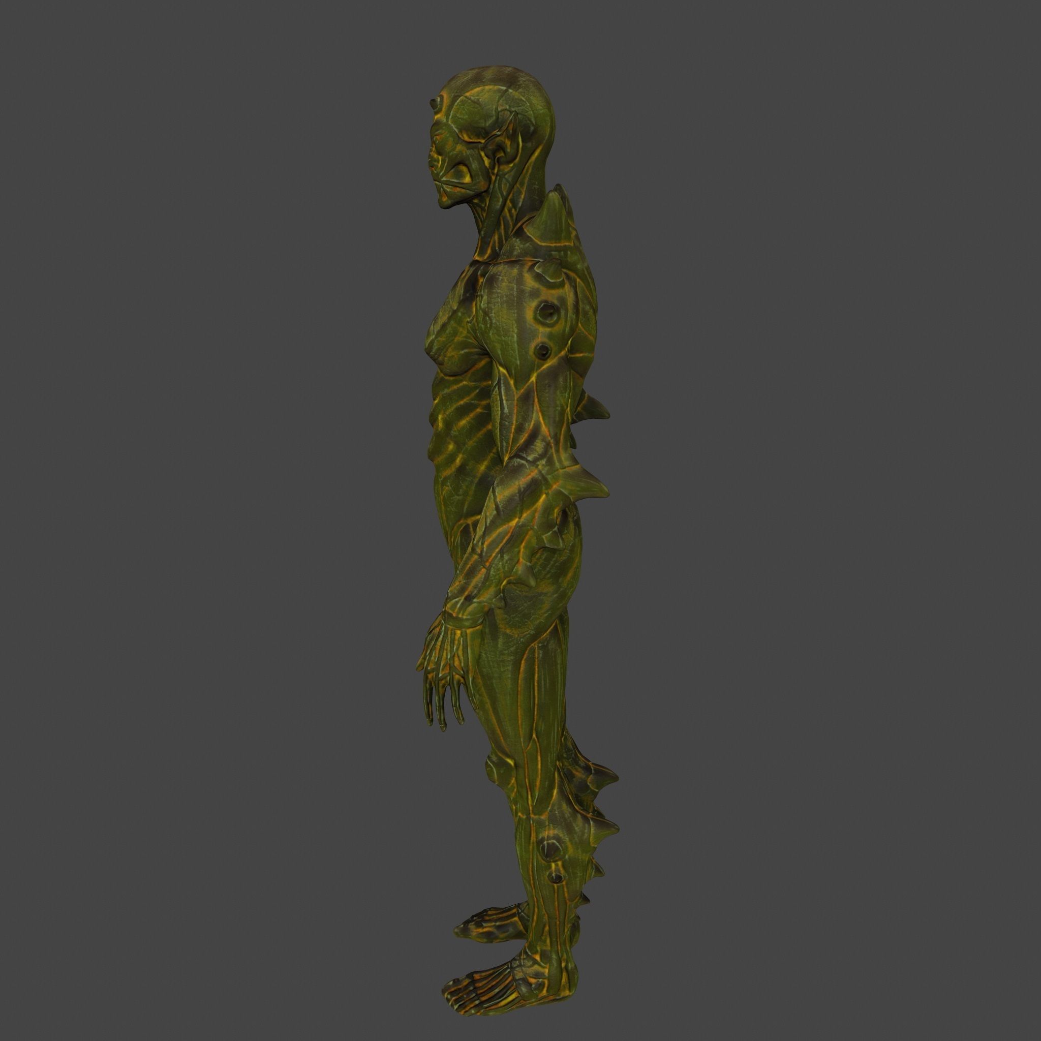 monster humanoid creature Low-poly 3D model_10