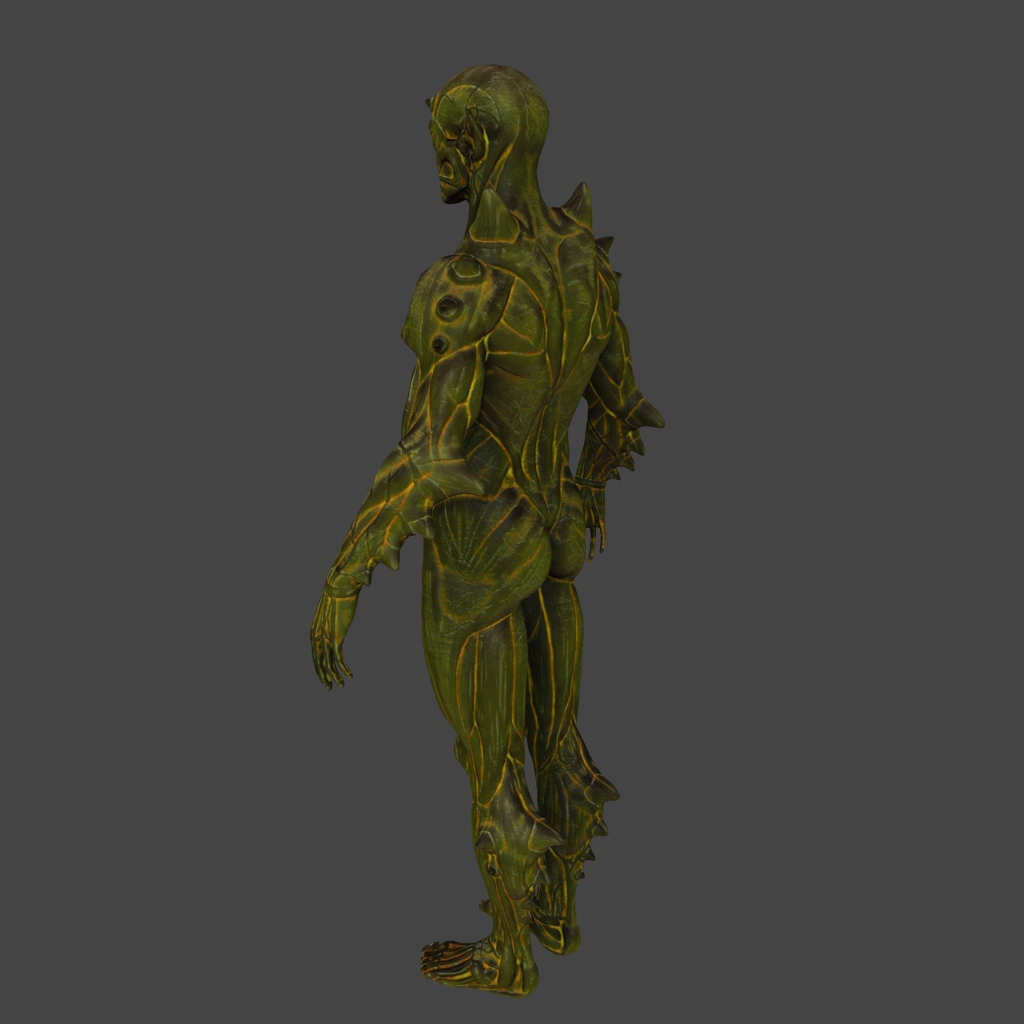monster humanoid creature Low-poly 3D model_9