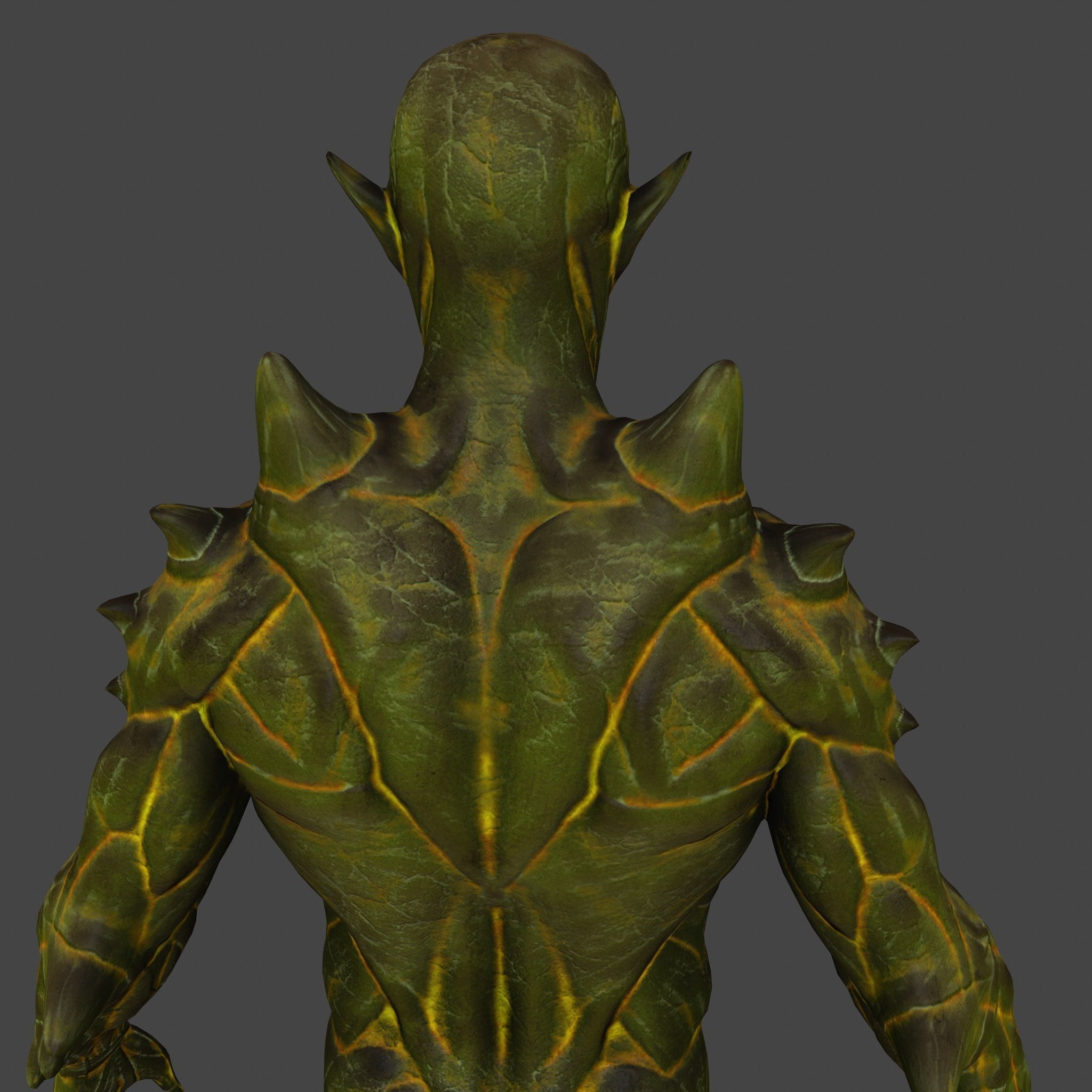 monster humanoid creature Low-poly 3D model_3