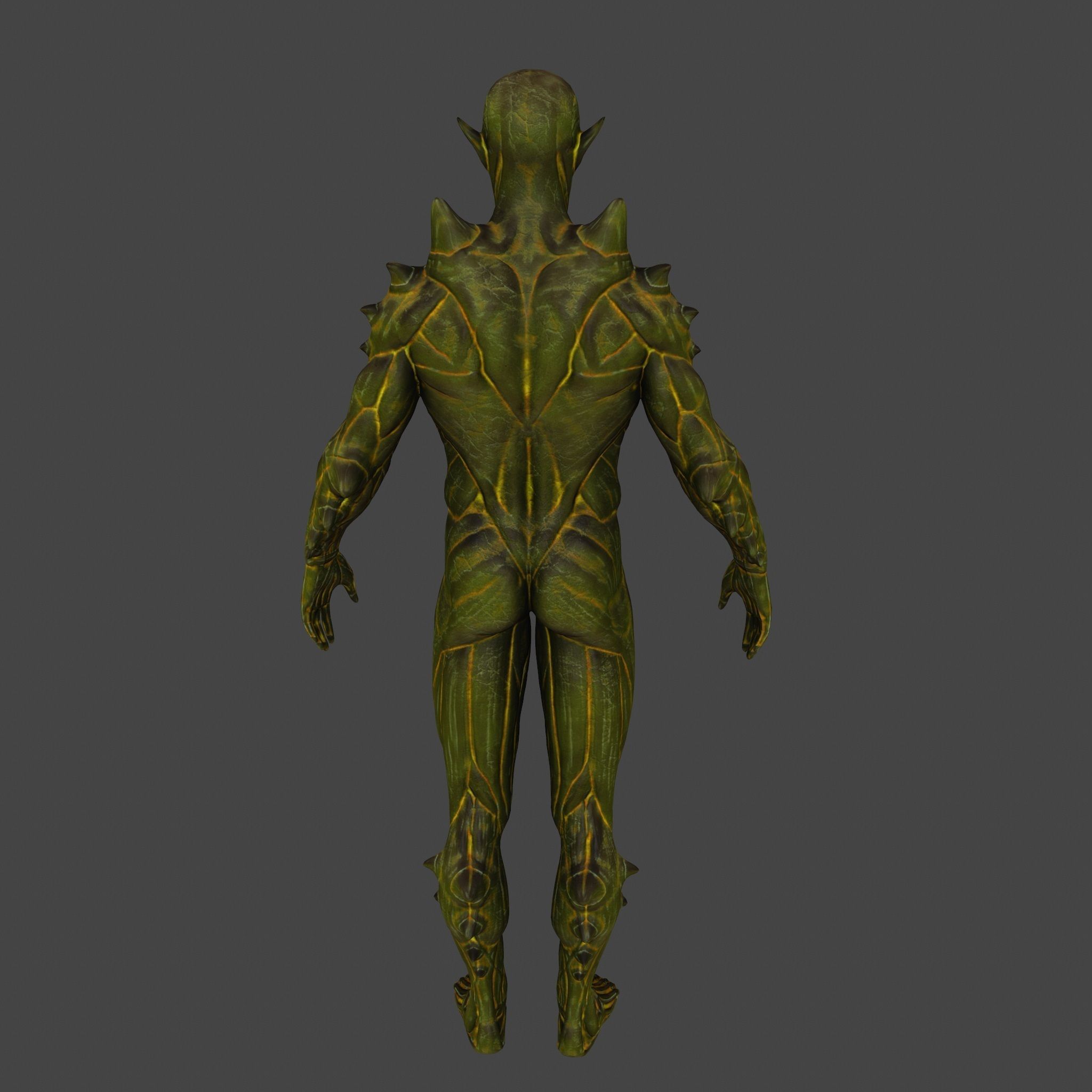 monster humanoid creature Low-poly 3D model_8