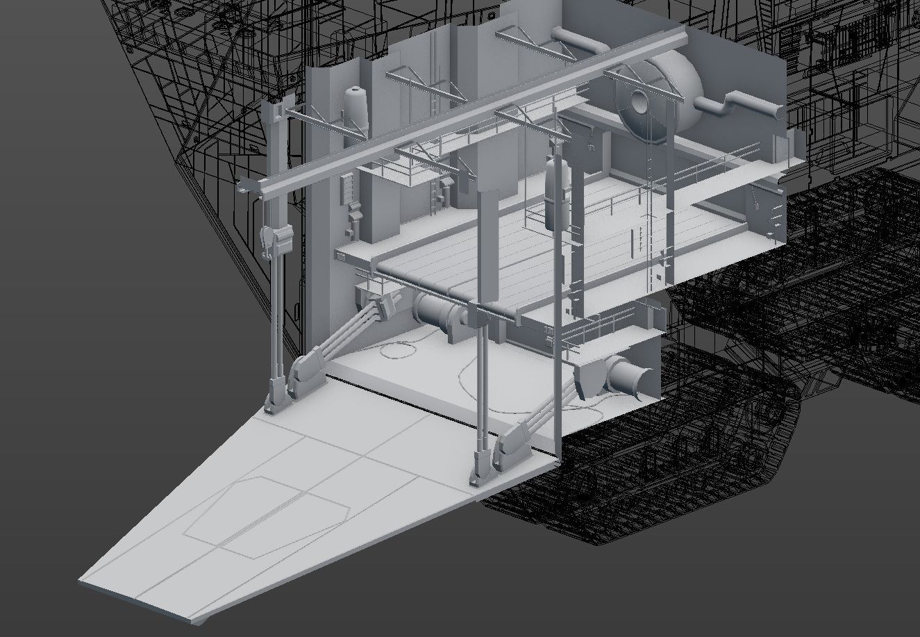 Sandcrawler old rusty vehicle Low-poly 3D model_16