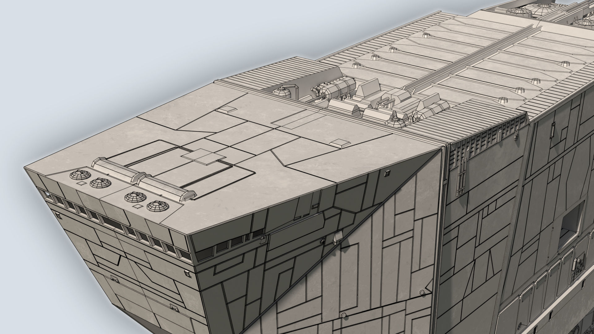 Sandcrawler old rusty vehicle Low-poly 3D model_11