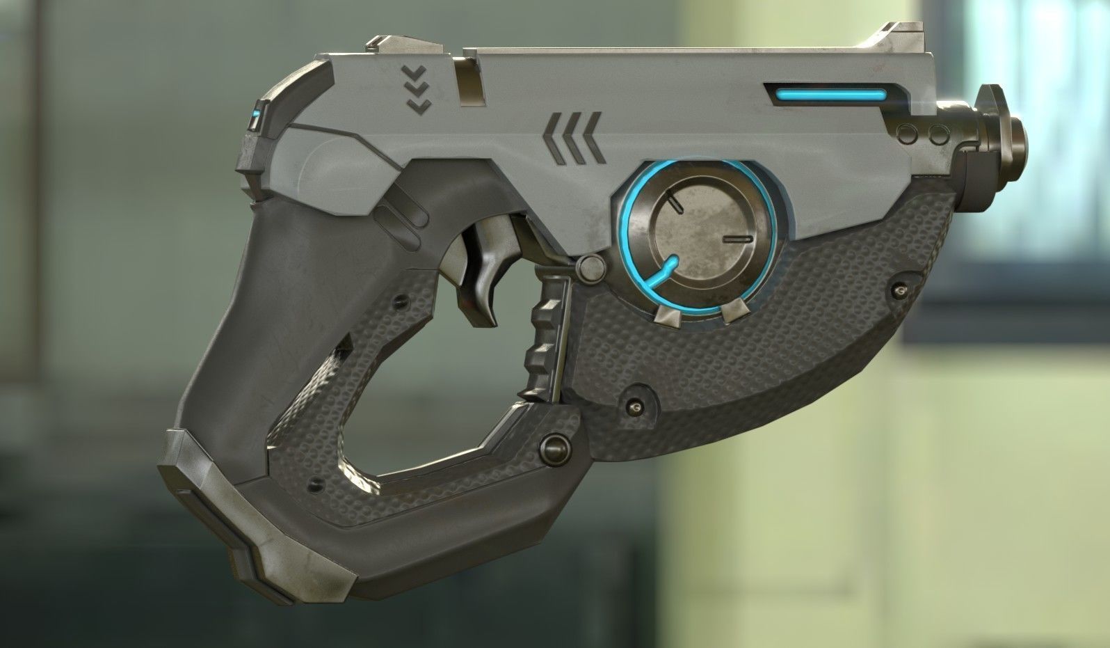 Sci fi gun Low-poly 3D model_2