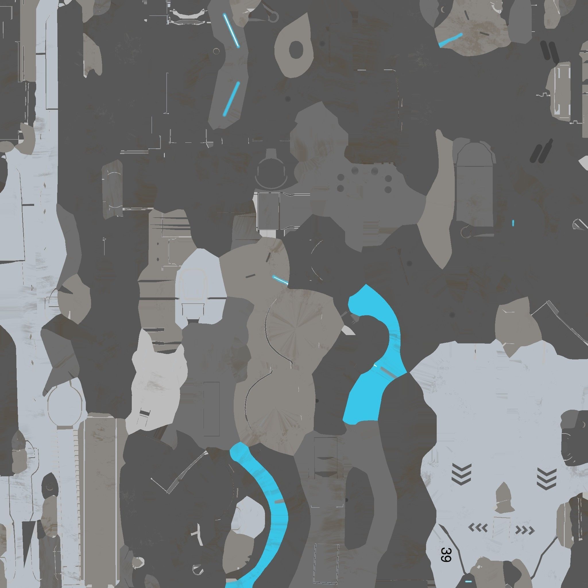 Sci fi gun Low-poly 3D model_6